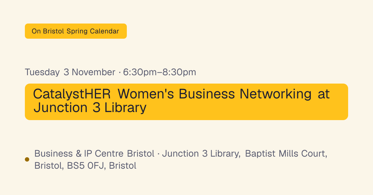 CatalystHER Women's Business Networking at Junction 3 Library
